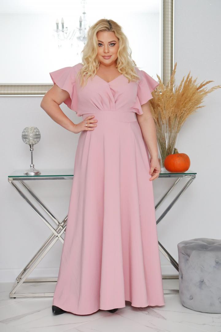 Sukienka Colette rozkloszowana kopertowy dekolt - Zanim kupisz, zobacz film, który pokazuje jak pięknie się układa. WRZOSOWA