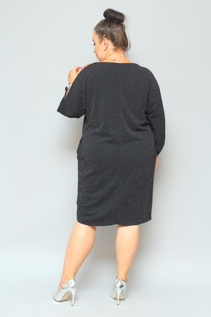 Sukienka Chiara oversize cekiny cyrkonie czarna BRILLIANCE WYPRZEDAŻ - obrazek 9