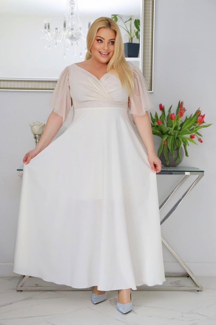 Moira – klasyczna sukienka maxi, która nigdy nie wychodzi z mody! ECRU