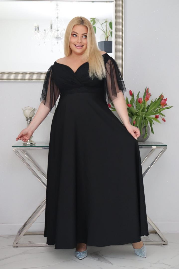 Moira – klasyczna sukienka maxi, która nigdy nie wychodzi z mody! CZARNA - obrazek 3