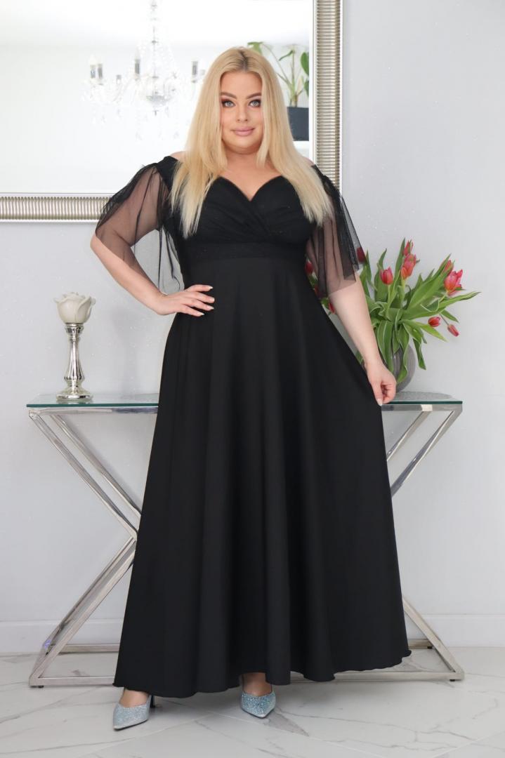 Moira – klasyczna sukienka maxi, która nigdy nie wychodzi z mody! CZARNA - obrazek 4