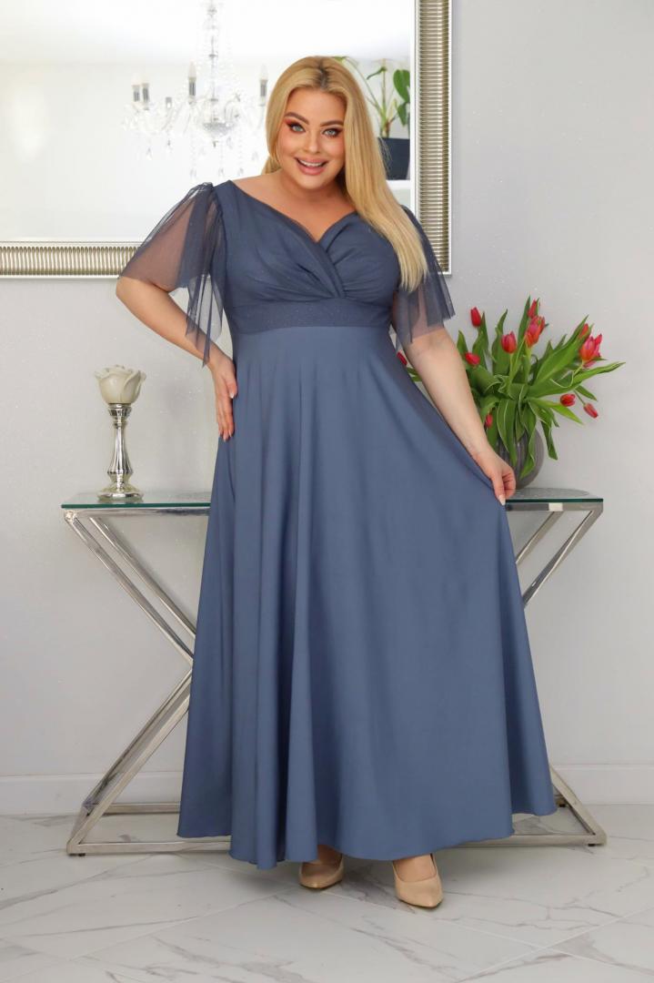 Moira – klasyczna sukienka maxi, która nigdy nie wychodzi z mody! GRAFITOWA - obrazek 4