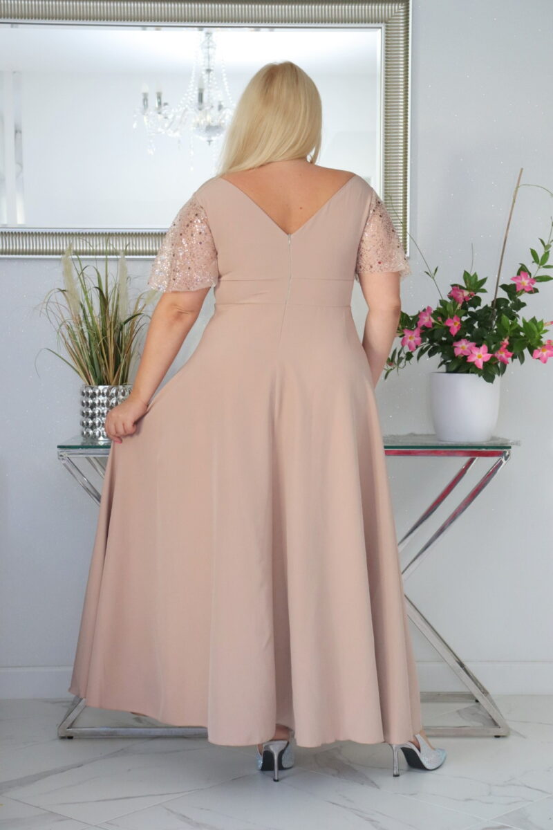 Sukienka Arwena - elegancja, która olśniewa. Kwintesencja wieczorowego blasku! ZŁOTA - obrazek 6