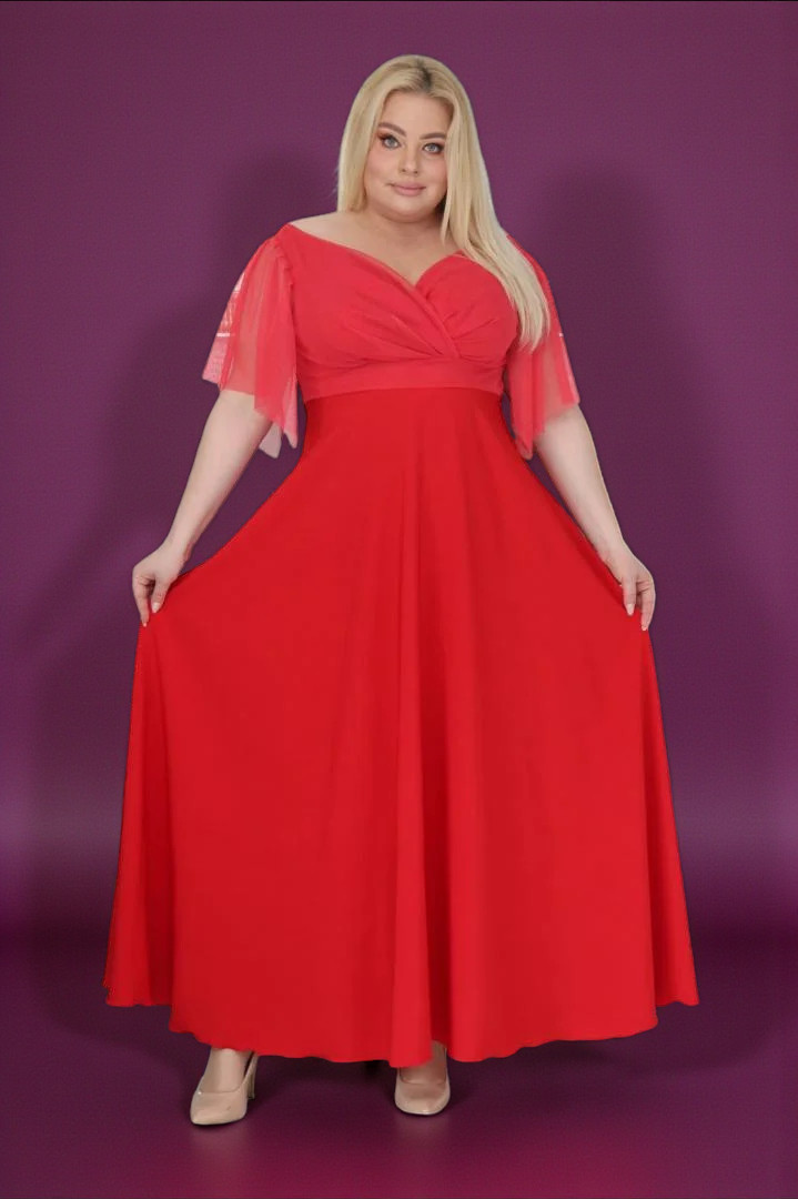 Klasyczna sukienka maxi, która nigdy nie wychodzi z mody! CZERWONA.A005.MEGA WYPRZEDAŻ!