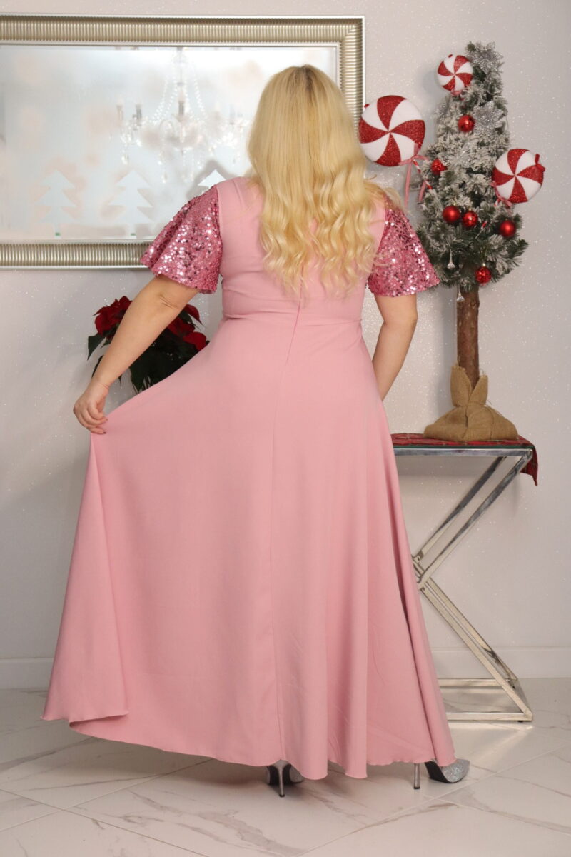 Sukienka Arwena - elegancja, która olśniewa. Kwintesencja wieczorowego blasku! WRZOSOWA KÓŁECZKA - obrazek 6