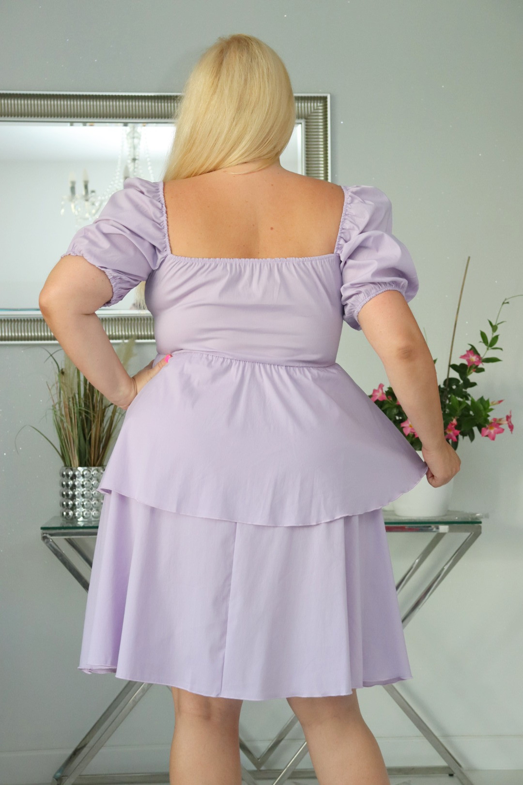 Sukienka LELANI rozkloszowana 100% bawełna LILIA NATURALNY SKŁAD - obrazek 6