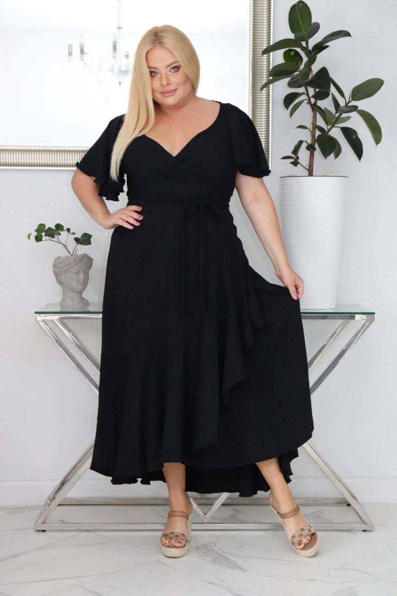 Sukienka ALBINA: Wygoda i elegancja w jednym. Poznaj sukienkę, w której się zakochasz! CZARNA