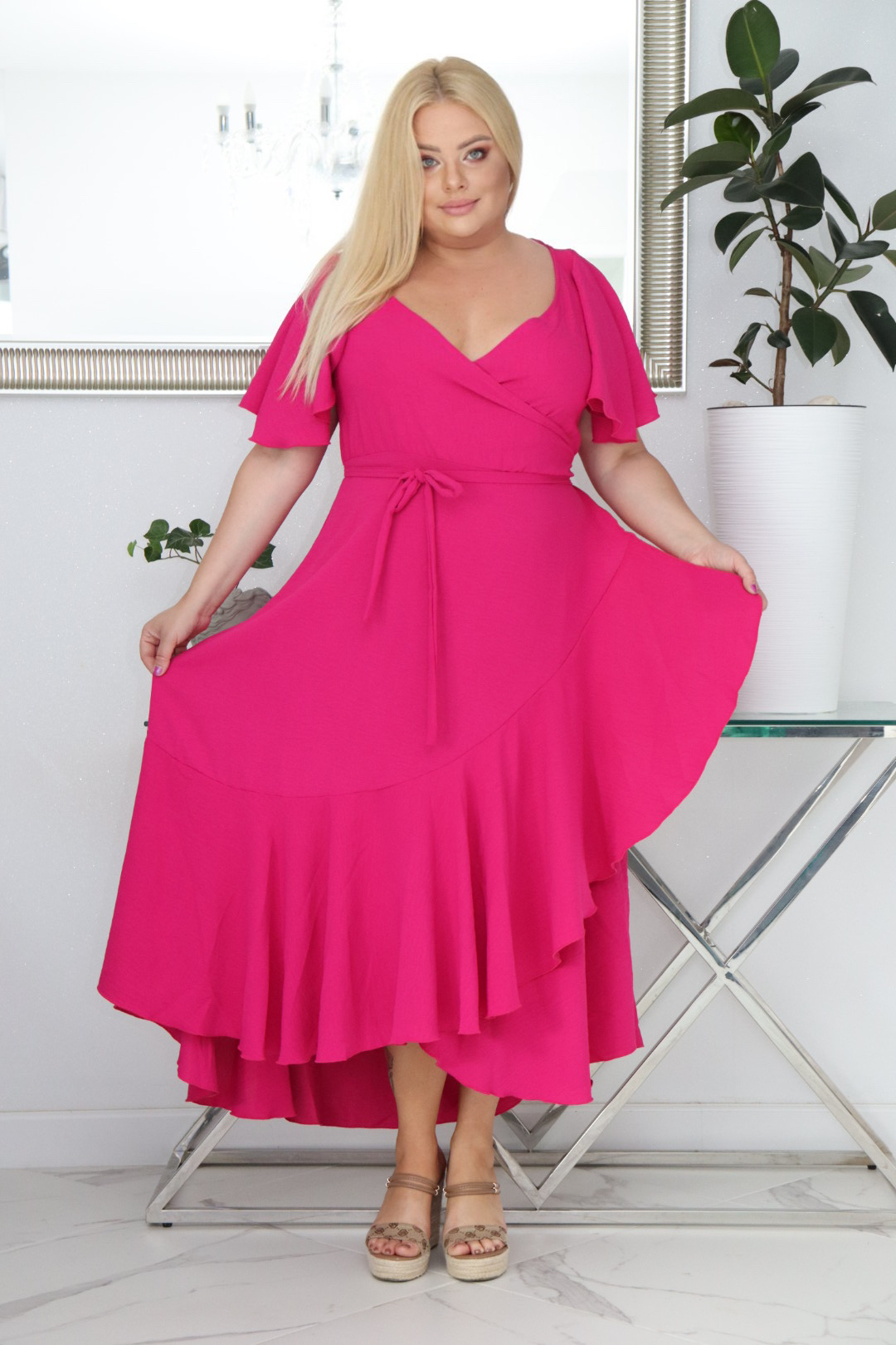 Sukienka ALBINA: Wygoda i elegancja w jednym. Poznaj sukienkę, w której się zakochasz! AMARANT - obrazek 3