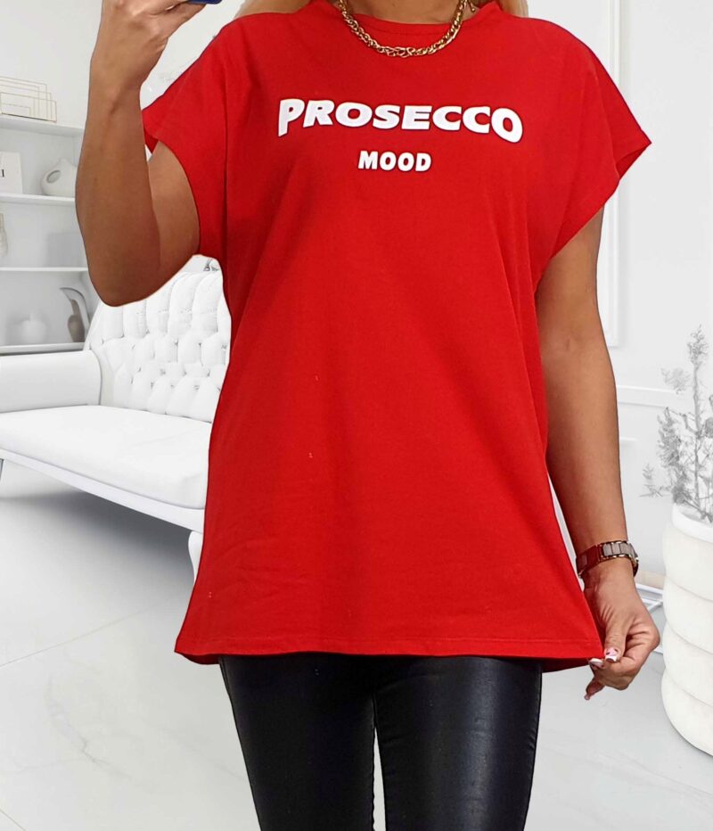 Tunika BLUZA bawełna 100% czerwona PROSECCO