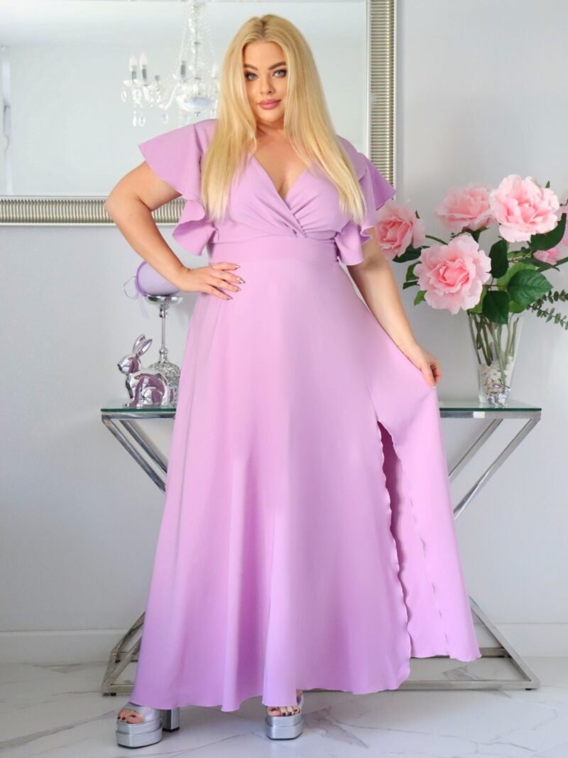 Sukienka Colette rozkloszowana kopertowy dekolt - Zanim kupisz, zobacz film, który pokazuje jak pięknie się układa. LILIA