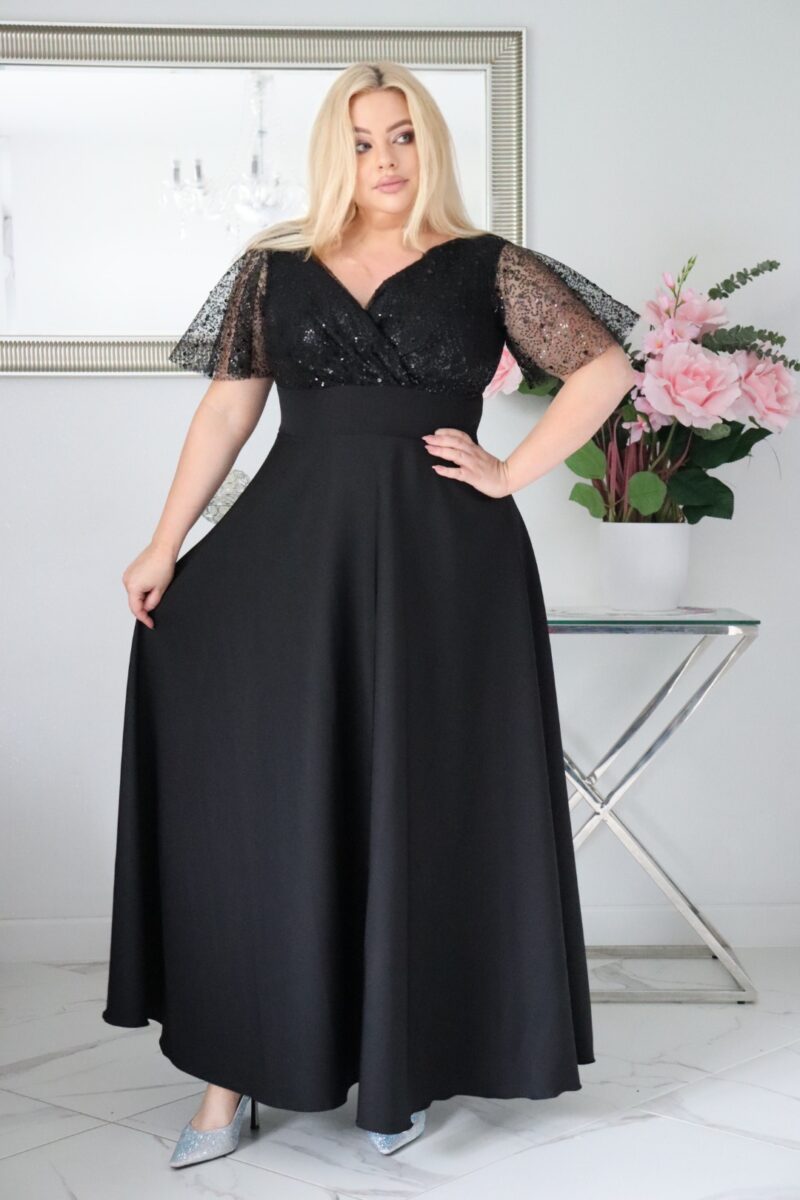 Sukienka Arwena - elegancja, która olśniewa. Kwintesencja wieczorowego blasku! CZARNA