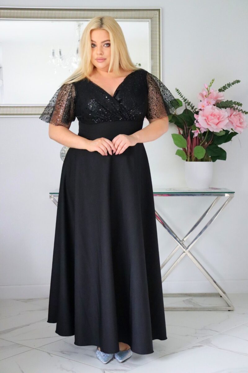 Sukienka Arwena - elegancja, która olśniewa. Kwintesencja wieczorowego blasku! CZARNA - obrazek 3
