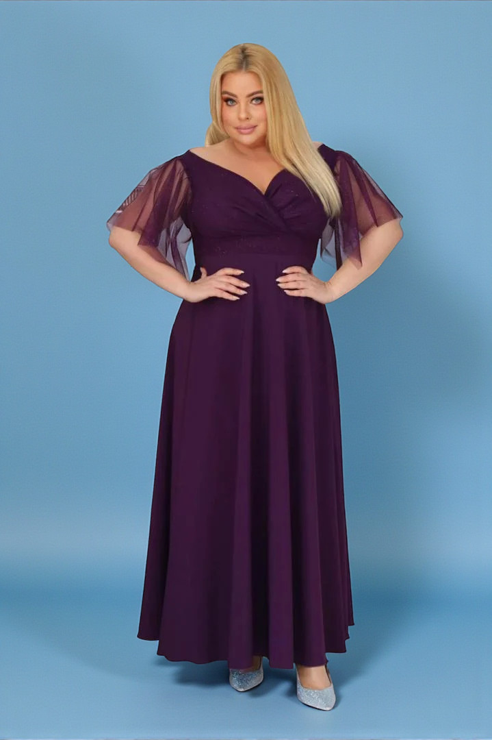 Klasyczna sukienka maxi, która nigdy nie wychodzi z mody! FIOLETOWA.A005.MEGA WYPRZEDAŻ!