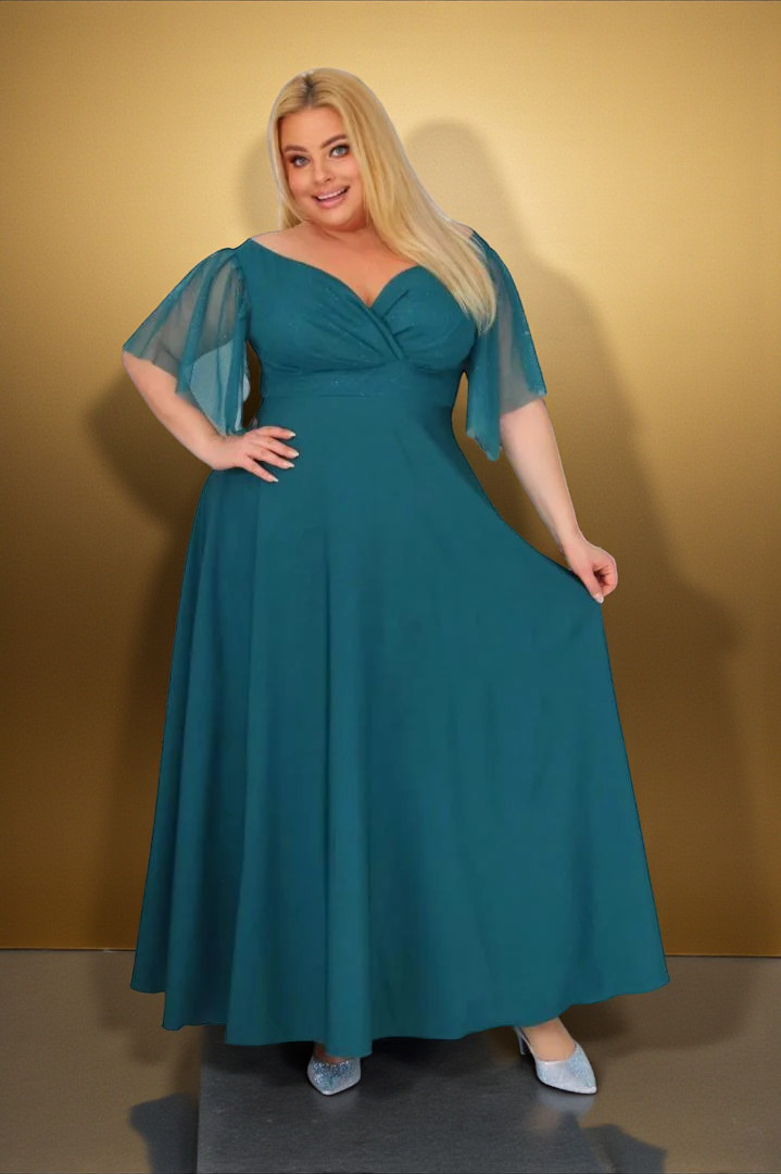 Klasyczna sukienka maxi, która nigdy nie wychodzi z mody! TURKUSOWA.A005.MEGA WYPRZEDAŻ!