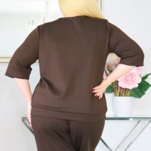 KOMFORT PRZEZ CAŁY DZIEŃ: Dres "masełko" Manuela. Wygoda jakiej szukasz! 🇵🇱 CZEKOLADA - obrazek 5