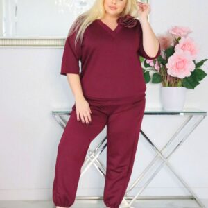 KOMFORT PRZEZ CAŁY DZIEŃ: Dres "masełko" Manuela. Wygoda jakiej szukasz! 🇵🇱 ŚLIWKA