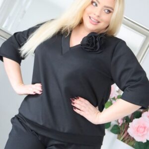 KOMFORT PRZEZ CAŁY DZIEŃ: Dres "masełko" Manuela. Wygoda jakiej szukasz! 🇵🇱 CZARNA - obrazek 2